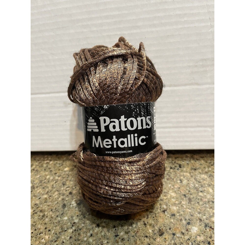 Patons Metallic Yarn GOLD #244095 3oz 85gr Skeins Gorgeous
